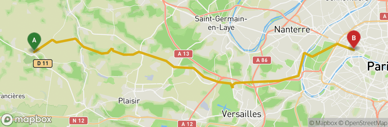 Thoiry - Paris (Champs-Elysees)